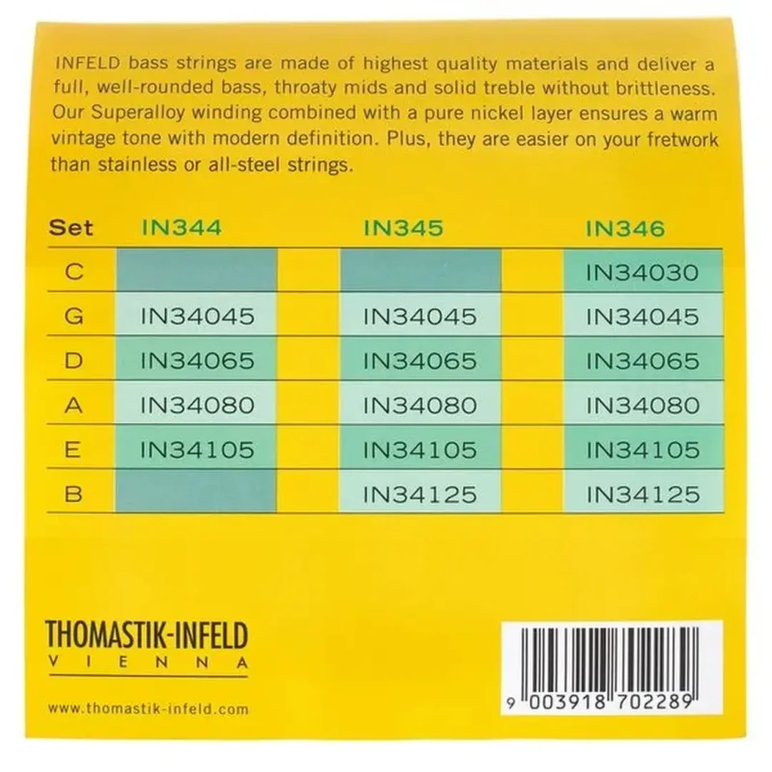 Струны для бас-гитары Thomastik IN346 30-125