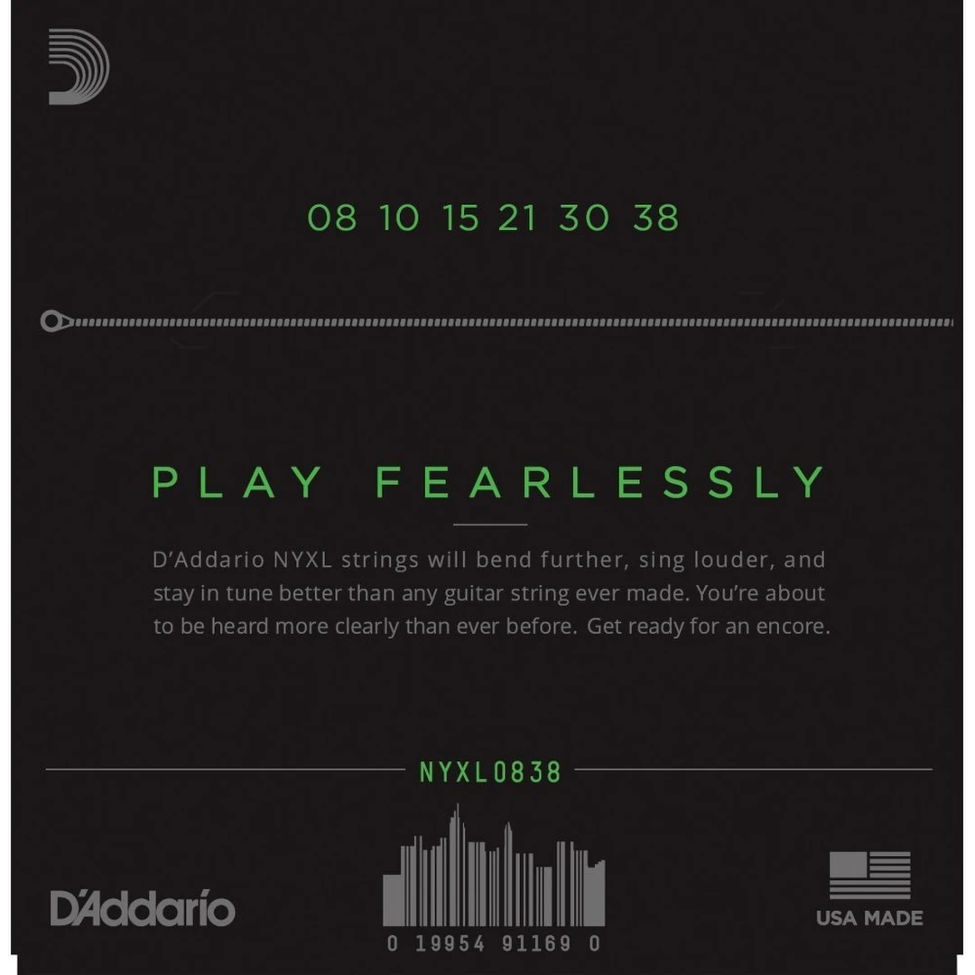 Струны для электрогитары D’Addario NYXL0838 8-38