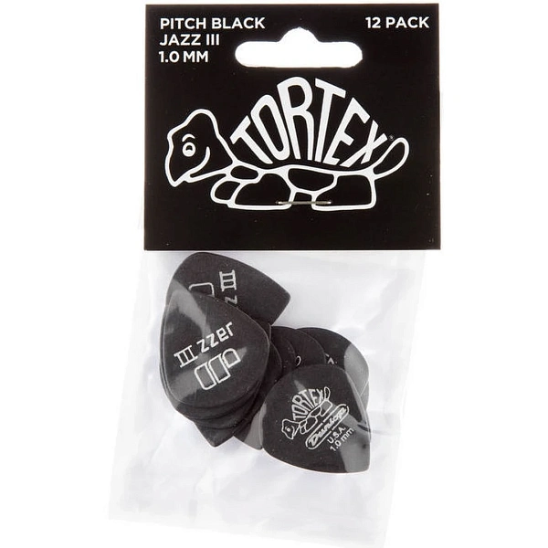 Набор медиаторов Dunlop 482P1.0 Tortex Pitch Black Jazz III