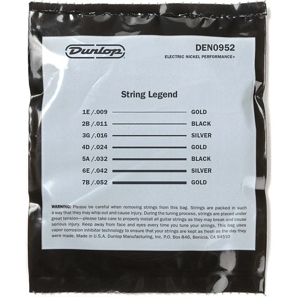 Струны для электрогитары Dunlop DEN09527 9-52
