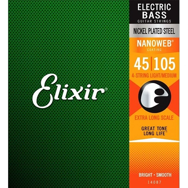 Струны для бас-гитары Elixir 14087 45-105 4-Strings