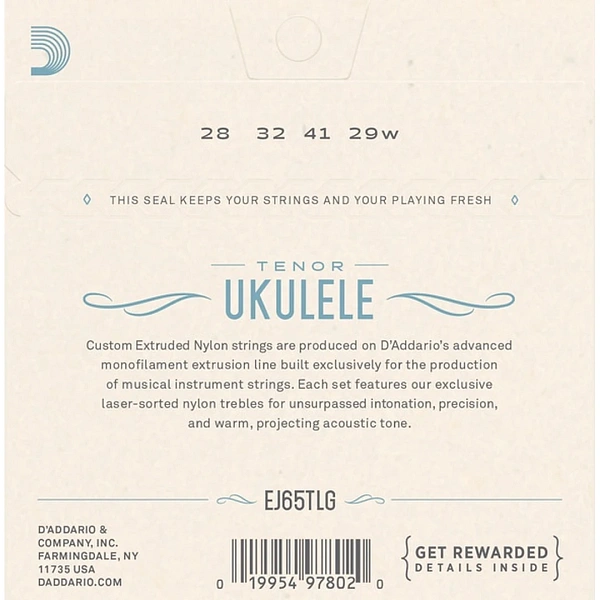 Струны для укулеле D'Addario EJ65TLG