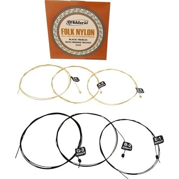 Струны для классической гитары D'Addario EJ32 Black Medium