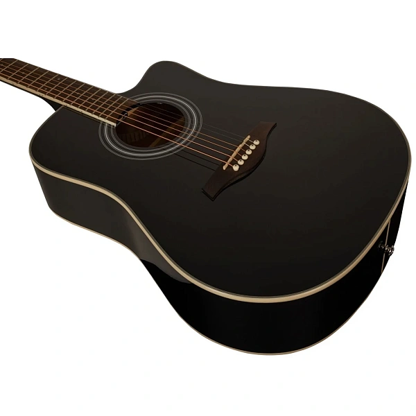 Акустическая гитара Rockdale Aurora D6 C BK Gloss