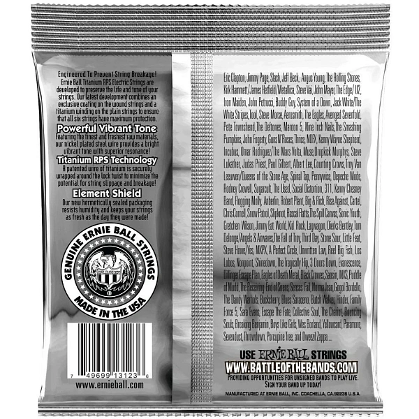 Струны для электрогитары Ernie Ball 3123 9-42