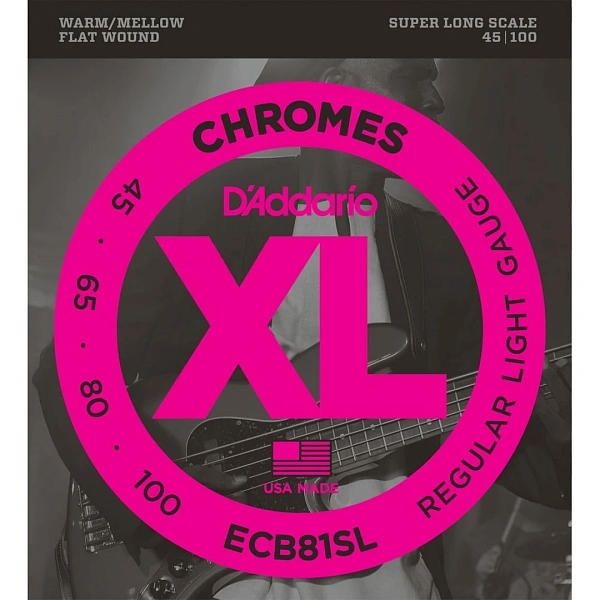 Струны для бас-гитары D'Addario ECB81SL 45-100 4-String