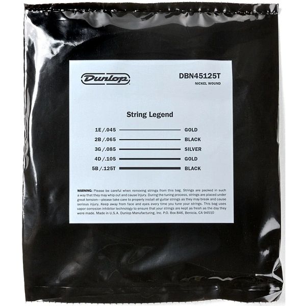 Струны для бас-гитары Dunlop DBN45125T 45-125