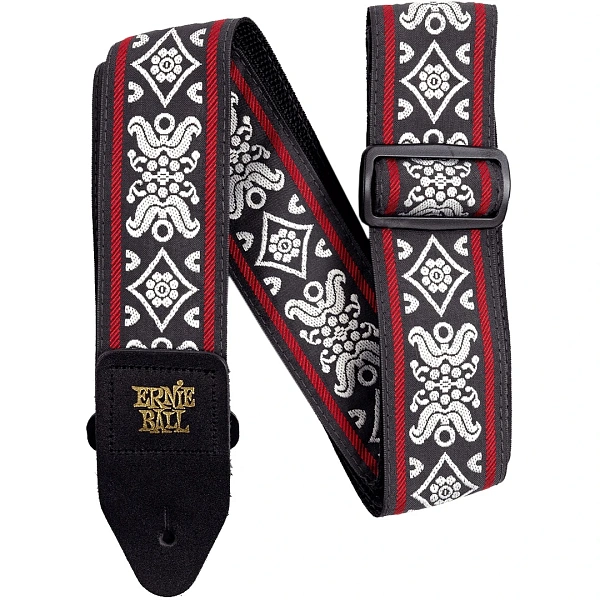 Ремень для гитары Ernie Ball Jacquard Blackjack Red P04669