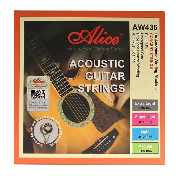Струны для акустической гитары Alice AW436-SL 11-52