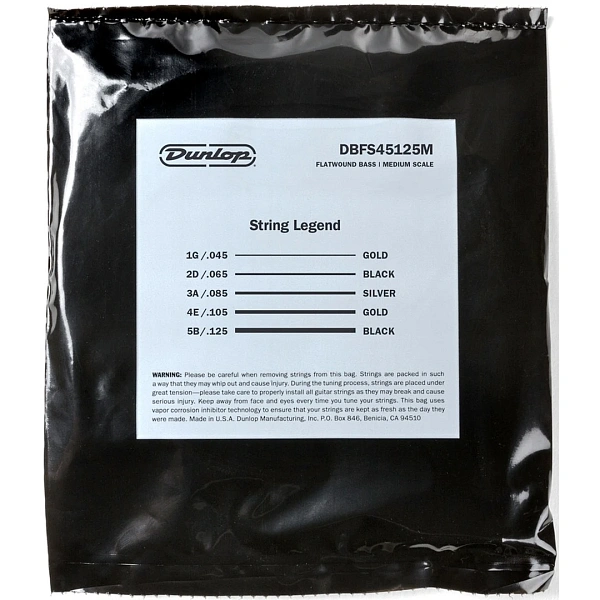 Струны для бас-гитары Dunlop DBFS45125M 45-125