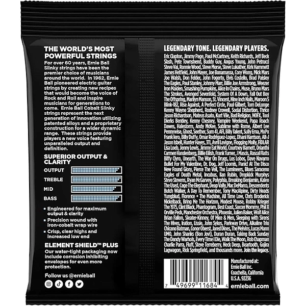 Струны для электрогитары Ernie Ball 2712 9.5-44