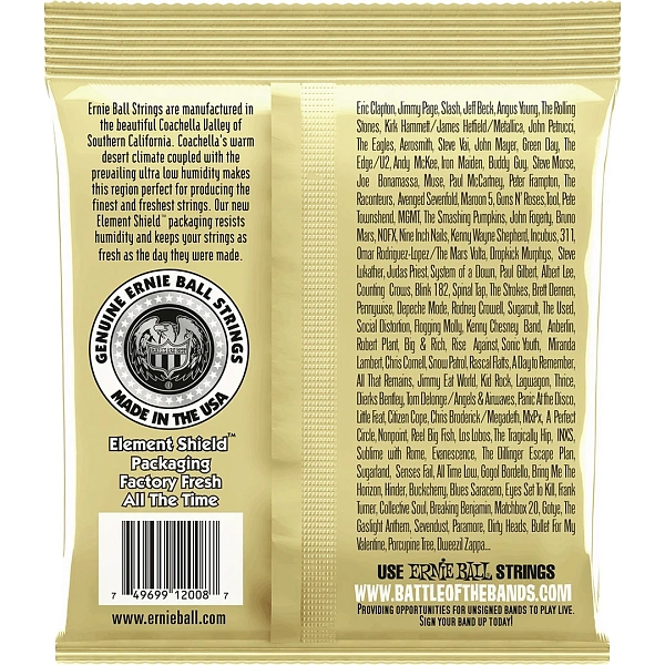 Струны для акустической гитары Ernie Ball 2008 10-52